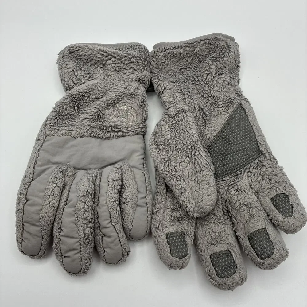The North Face Women’s Winter Gloves Size Small Gray Fleece Fuzzy
